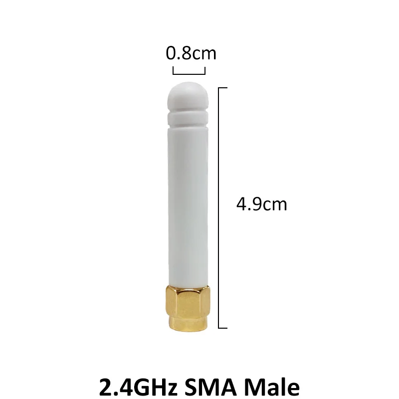 GRANDWISDOM 5pcs 2.4G antenna 2dbi sma male wlan wifi 2.4ghz antene IPX ipex 1 SMA female pigtail Extension Cable iot antena