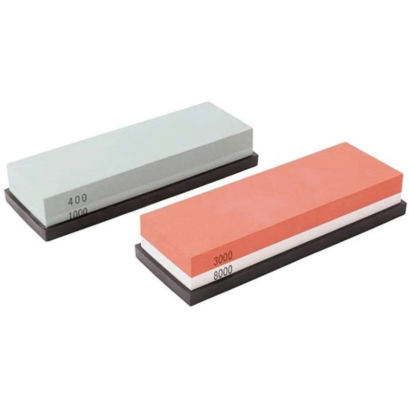 Hot Knife Whetstone Set 400/1000 3000/8000 with Grooved Carnation Base | Инструменты