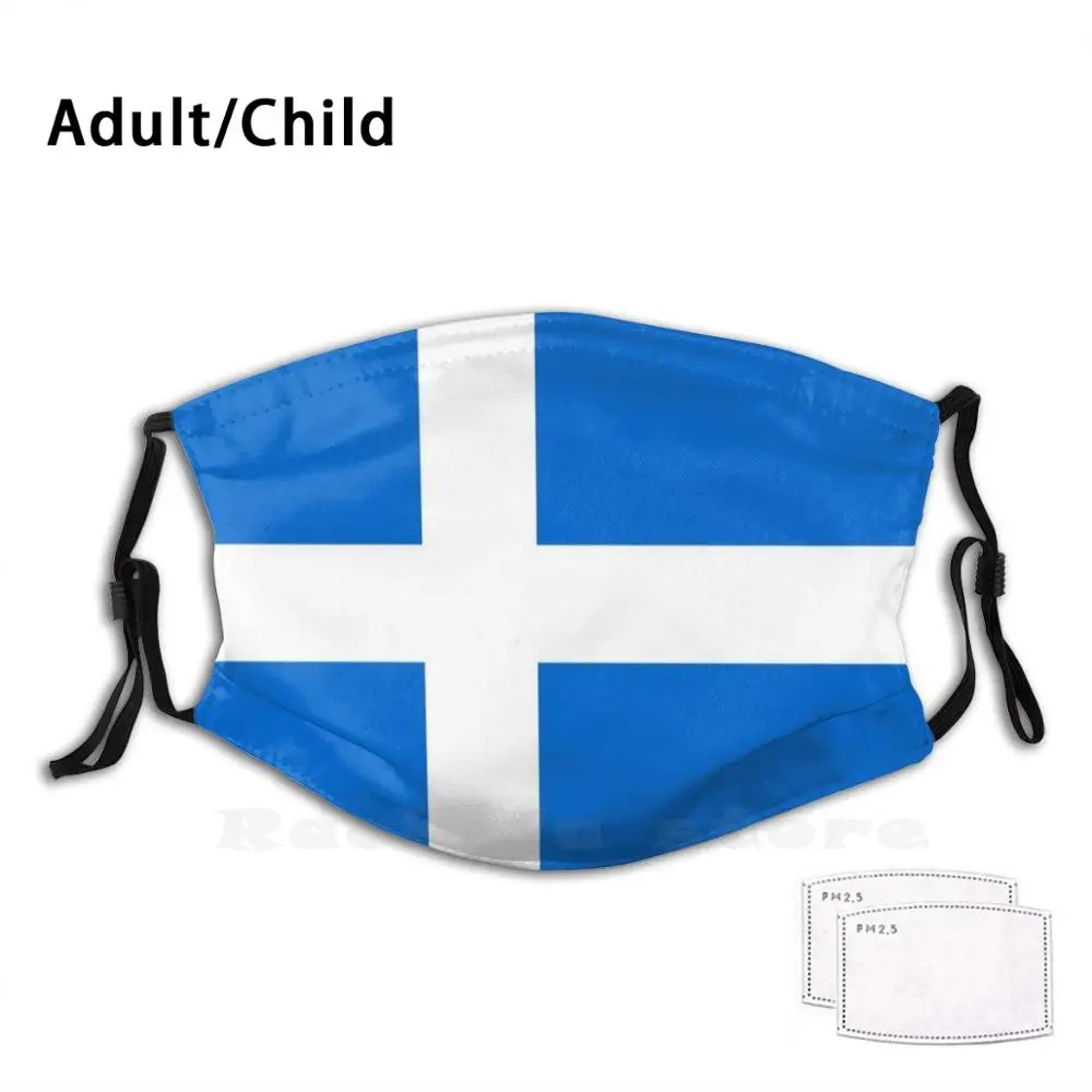 Shetland флаг Забавный принт многоразовая фильтровальная маска для лица Pm2.890 шетлэна
