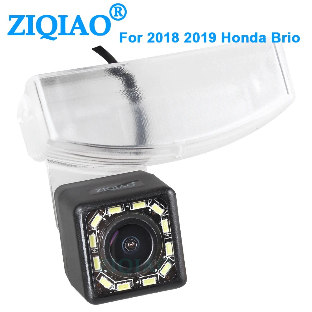 

ZIQIAO for Honda Brio CR-Z Accord EX Coupe 2011-2020 Pilot 2009-2015 CRV 2003-2007 License Plate Light HD Rear View Camera HS116