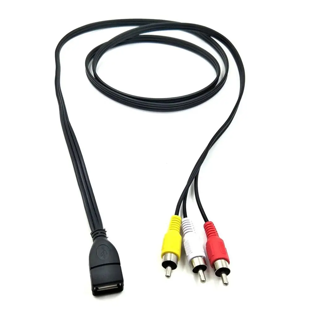 Горячая Распродажа Duttek 5 футов/1 м USB 2 0 гнездо на 3 RCA штекер Видео A/V практичный