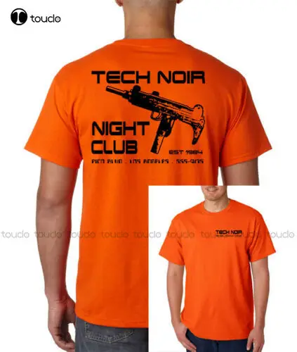 

Tech-Noir Night Club 1984 Uzi T-Shirt Retro 80'S Style Terminator Sci-Fi Movie Fashion Hot Man Clothes Casual T Shirt