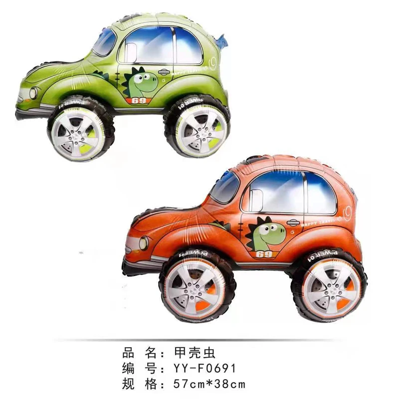 4D мультяшный полицейский автомобиль гоночный джип алюминиевый воздушный шар