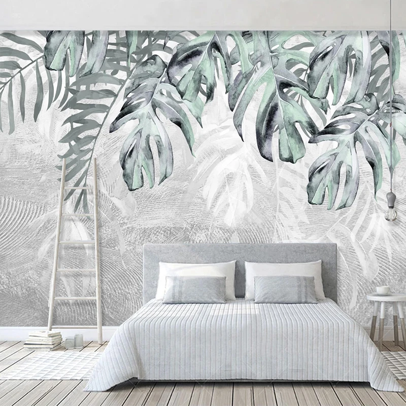 

Custom 3D Wallpaper Modern Plant Leaves Photo Wall Mural Living Room TV Sofa Bedroom Home Decor Papel De Parede Sala Wallpapers