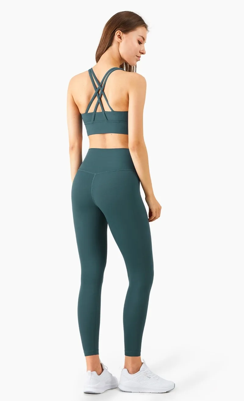 

Naked Feeling Yoga Bras Back Sports Vest Gathered Bra Fitness Shockproof Anti-sweat Padded Workout Active Wear Jogging Bermuda