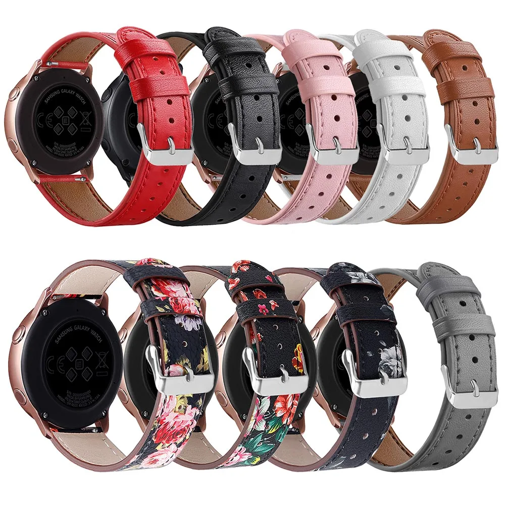 For Samsung Galaxy Watch Active (40mm) Bands Leather Strap Replacement Bucle Wrist Band for SM-R500 | Электроника