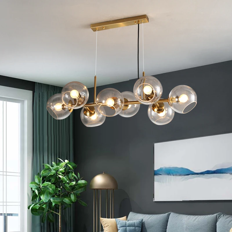 

Glass Ball Pendant Lights for Living Room Chandeliers Nordic Pendant Lamp Home Living Room Decoration Indoor Lighting Home Decor