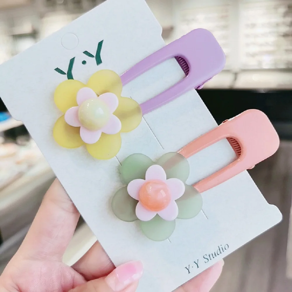 

New Flower Hair Clips Hollow Girls BB Hairpins Sequin Shiny Colorful Hair Clips Mix Colorful Sweet Headwear Hair Accessories