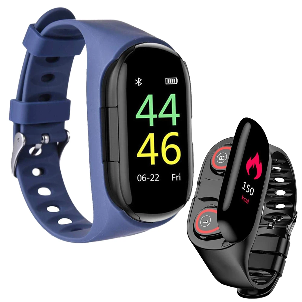 Смарт часы M1 AI с Bluetooth наушниками пульсометром и длительным временем работы в