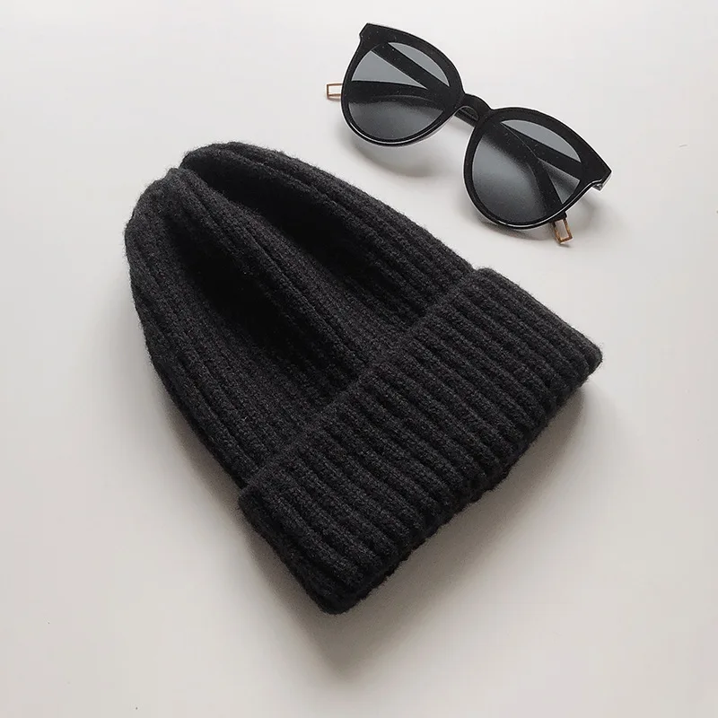 

Winter Korean Beanie Cap New Candy Color Casual Hip Hop Hat Acrylic Warm Elastic Knitting Hats for Women