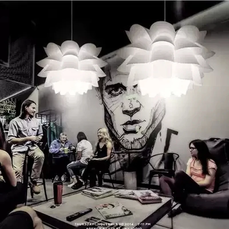 Потолочная люстра E27 в стиле лотоса для гостиной и столовой современный