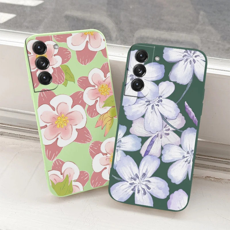 

Small Fresh Flowers Soft Case For Samsung Galaxy S21 S20 FE S10 S9 Ultra Plus S10e Note 20 ultra 10 9 Plus Silicone Phone Cover