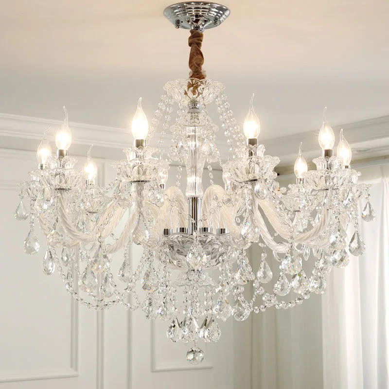 

Modern Luxury LED Crystal Chandelier Ceiling Lustre de cristal Crystal ball Pendant Hanging Lamp Home Kitchen Lighting Fixtures