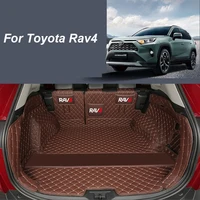 Leather Car Trunk Mats For Toyota RAV4 2008 2009 2010 2011 2012 2013 Anti-Dirty Protector Tray Cargo Liner Accessories Styling