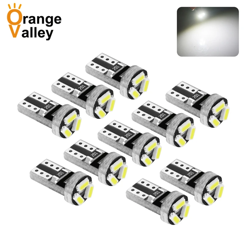 

10pcs Super Bright T5 74 W1.2W 3 LED 3014 SMD Car Dashboard Warning Indicator Instrument Lights Indicator Lights DC 12V