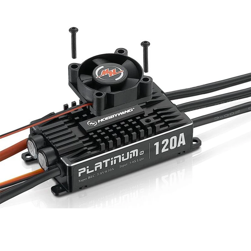 

Оригинальный Hobbywing Platinum Pro V4 120A 3-6S Lipo BEC, пустая форма, бесщеточный ESC для радиоуправляемого дрона, самолета, вертолета (500-550 heli)