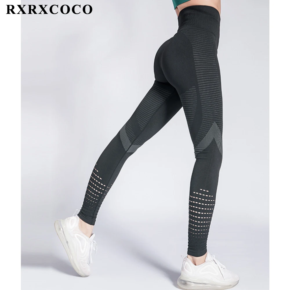 

Леггинсы RXRXCOCO женские бесшовные, спортивные штаны для тренировок, тренажерного зала, с эффектом пуш-ап, штаны с завышенной талией для фитнес...