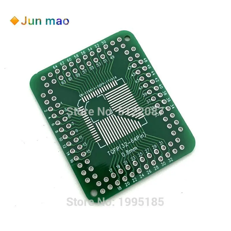 5 шт. плата адаптера QFP/FQFP/LQFP TQFP32 / TQFP44 TQFP64 TQFP80 TQFP100 0 мм 8 мм|Панель| |