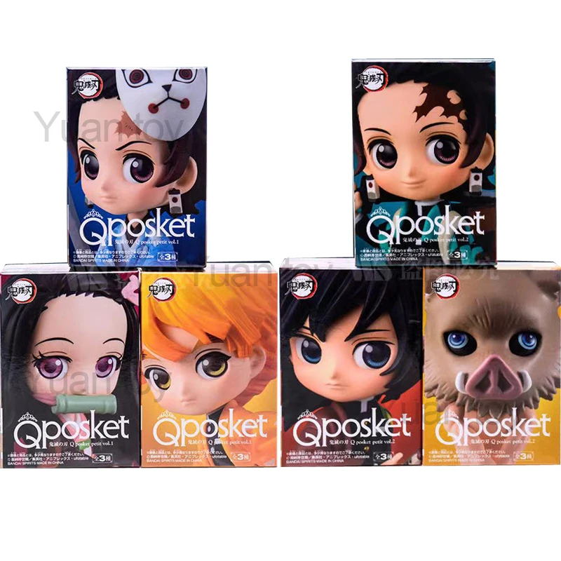 

3set Qposket Demon Slayer Nezuko Zenitsu Tanjirou Giyuu Inosuke Kimetsu no Yaib Action Figure Toy Horror Halloween Christmas Gif