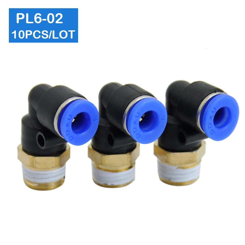 Высокое качество 10 шт PL6-02 6 мм Push In One Touch Разъем 1/4 &quotрезьба Пневматическая