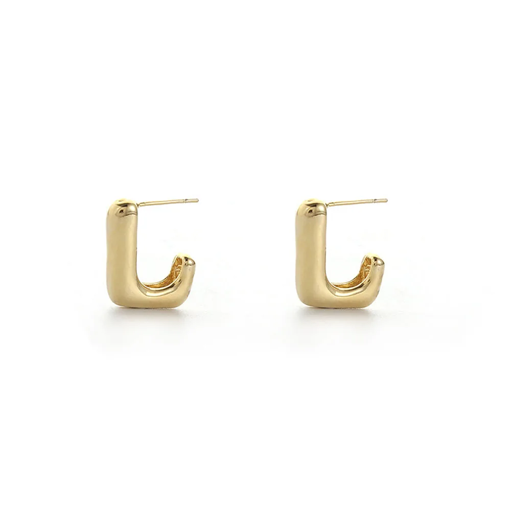 

Korea Temperament Geometric Carrings 2021 New Tide Contracted Women Stud Earrings Delicate Gift