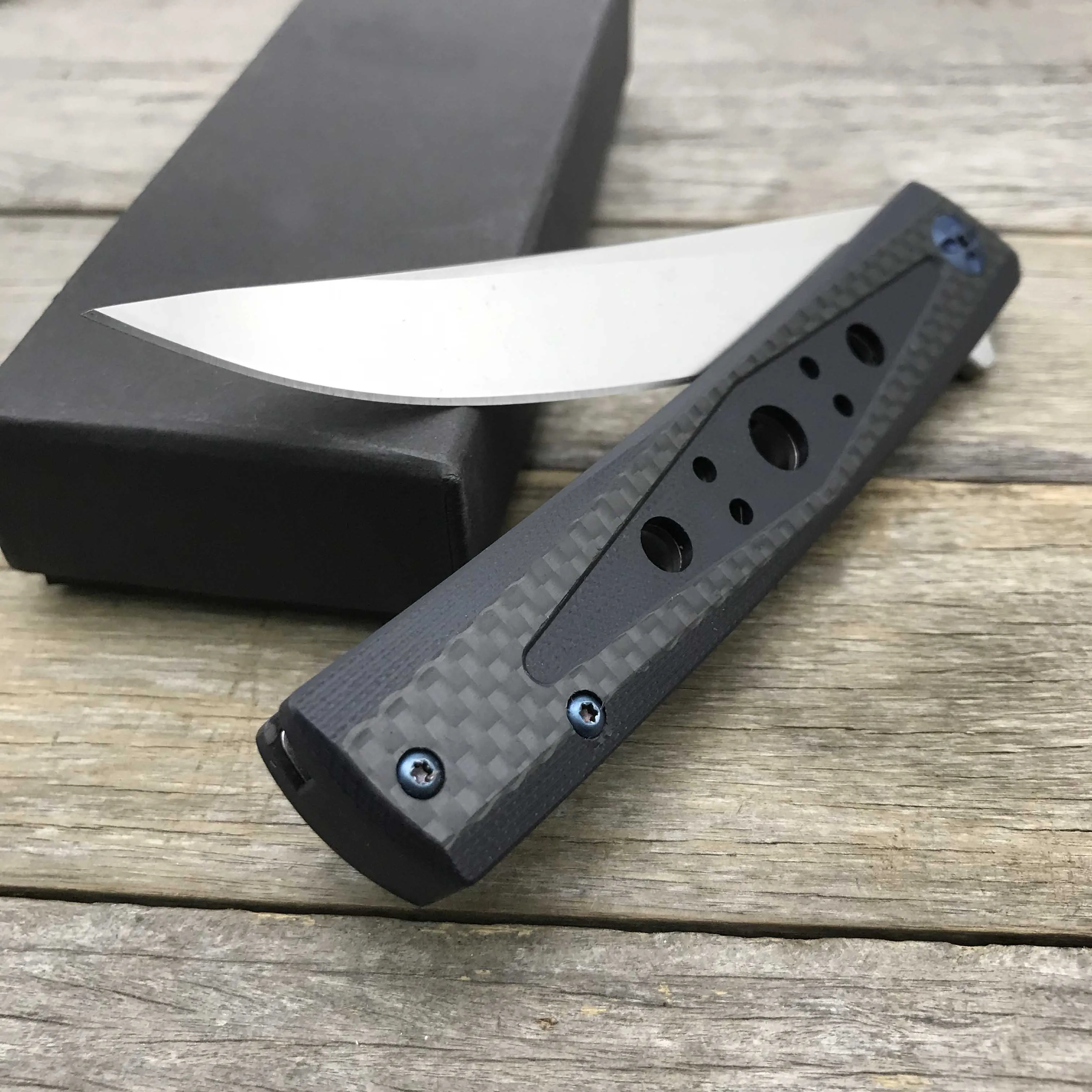 LDT D25 Folding Knife D2 Blade Carbon Fiber G10 Handle Ceramic Ball Bearing knife Hunting Survival Tactical Camping Knives Tool |