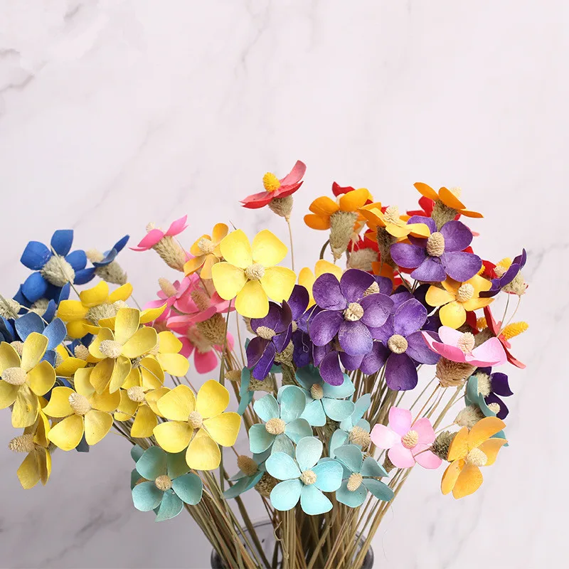 

Dried Flowers Violet Butterfly Bouquet Real Flower Art Living Room Decorations Shooting Props Materials Manual Permanent Flowers