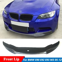 v style carbon fiber front bumper spoiler lip for bmw 3 series e90 e92 e93 m3 tuning 2005 2012