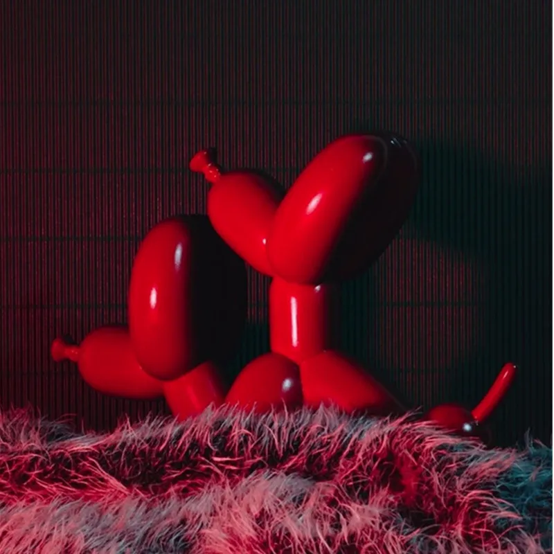 

HUMPek Naughty Balloon Dogs Art Figurine Resin Craft Abstract Statue Table Gift Living Room Home Decoration MDK-12