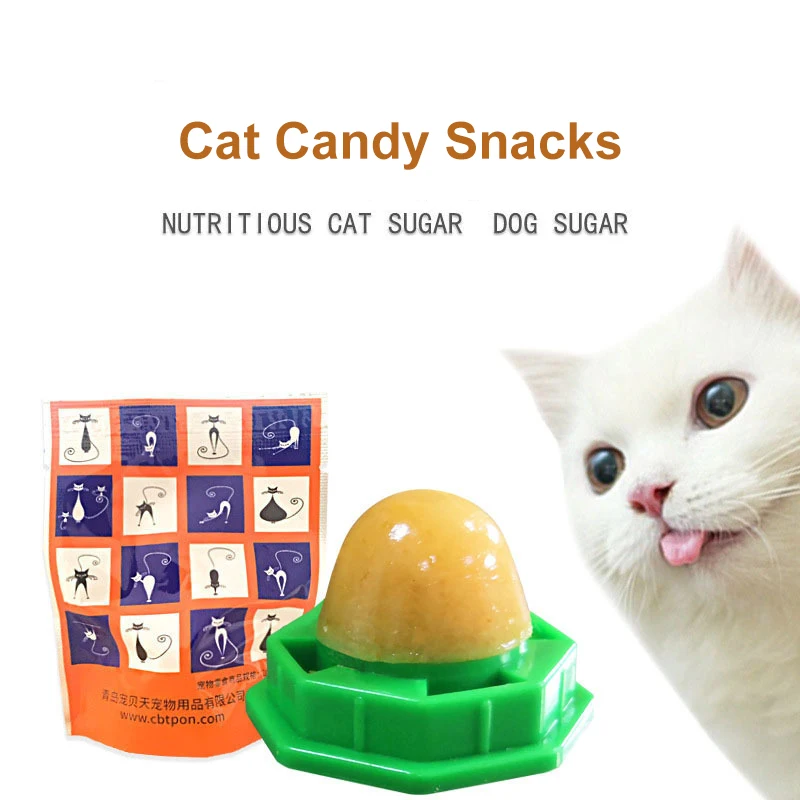 

Cat Sugar Ball Cat Snacks Candy Licking Solid Nutrition Cat Treats Energy Ball Toy With Natural Catnip And Sucker For Cats 1pcs