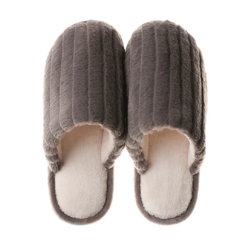 Winter Women Shoes Warm Indoor Slippers High Quality Furry Couple Lovers Home Slippers Butterfly-knot  Female Cotton Footwear