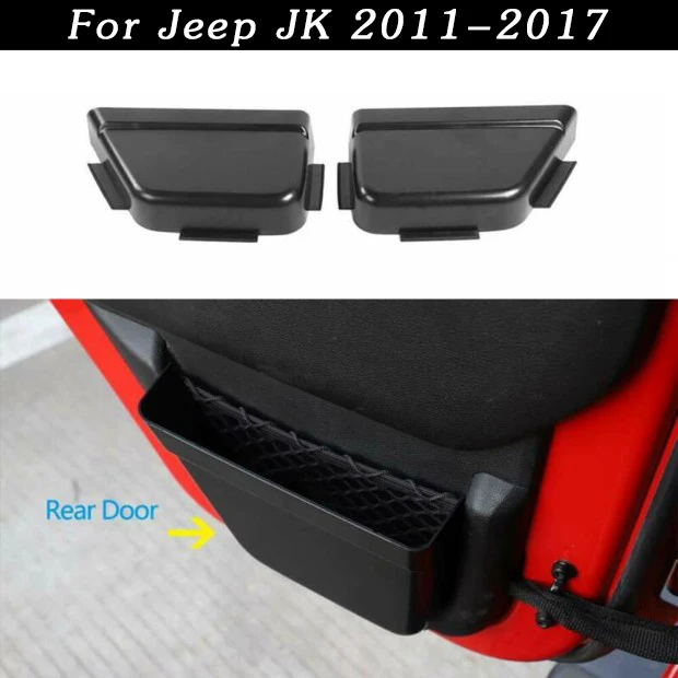 

Black Storage Box Car Door For Jeep Wrangler JK 2011-2017 Net Parts 2pcs
