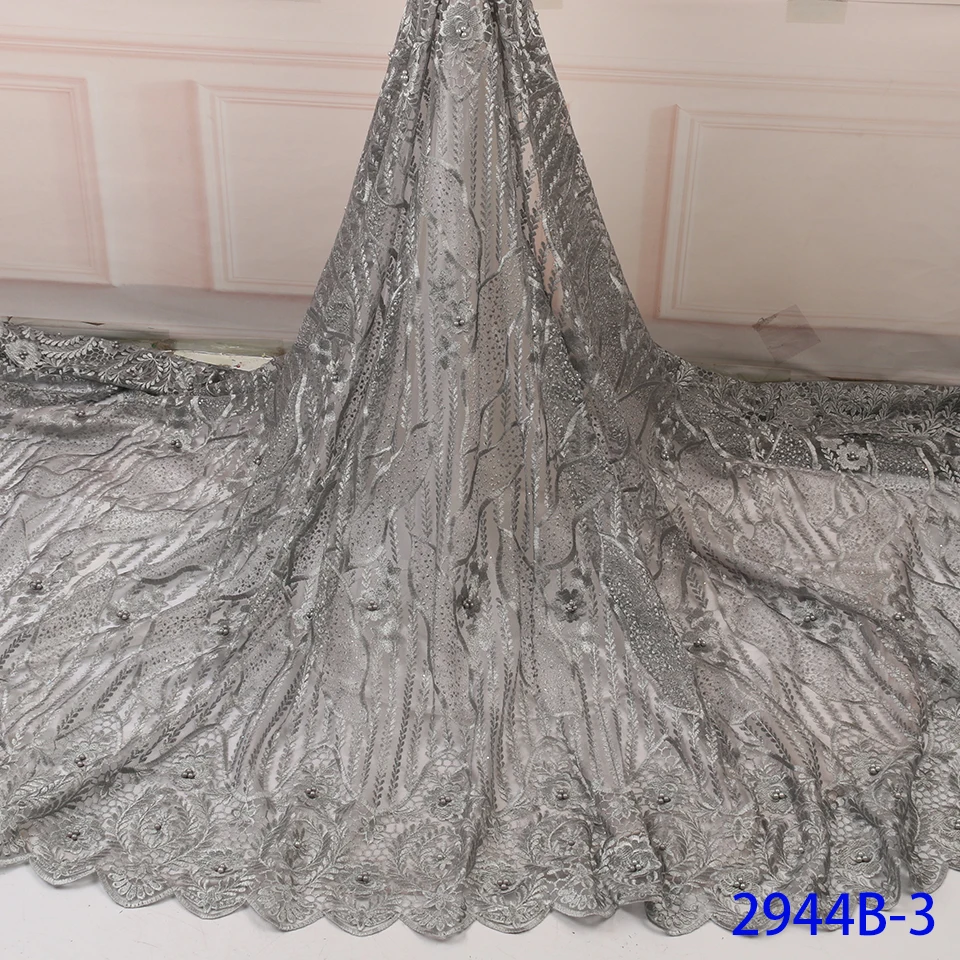 Африканское платье из ткани дизайнерская вышитая сетчатая ткань в африканском