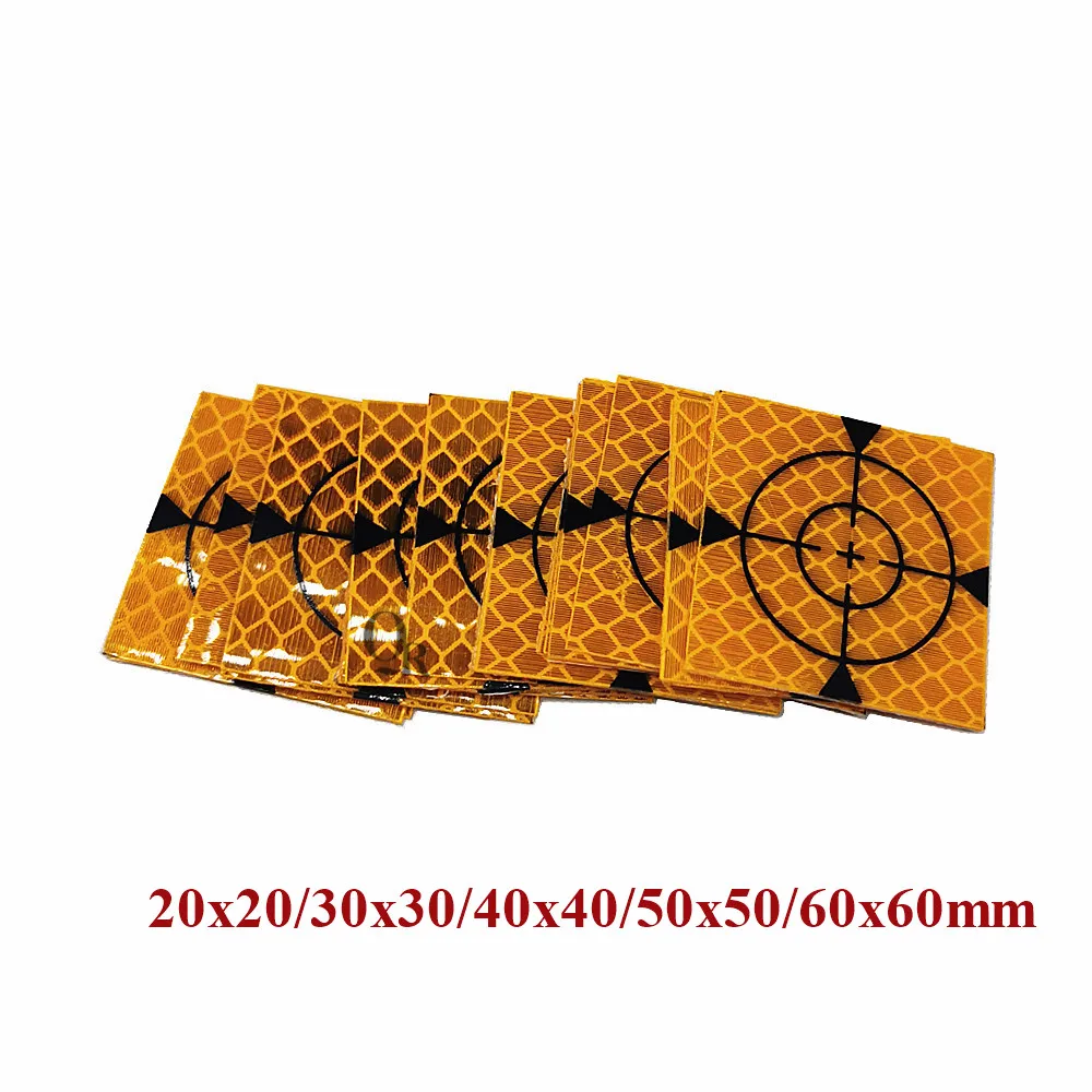 Отражатель желтый лист с черным треугольным светоотражающим наклейкой 100 шт. 20x2