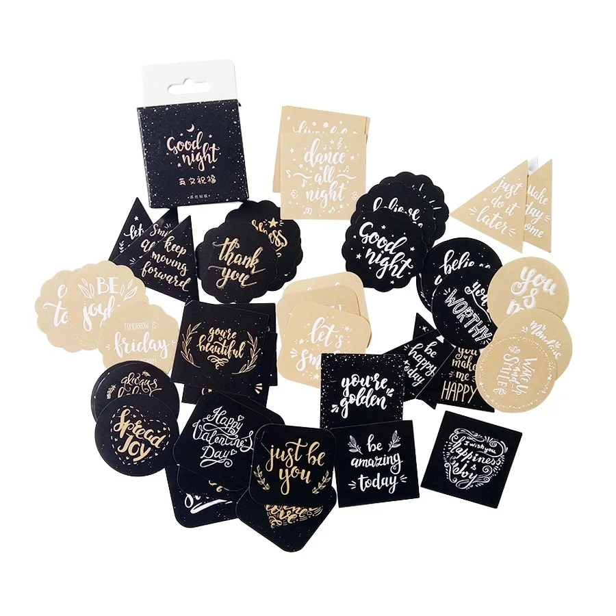 45 шт./лот милые декоративные наклейки с благословением на английском языке