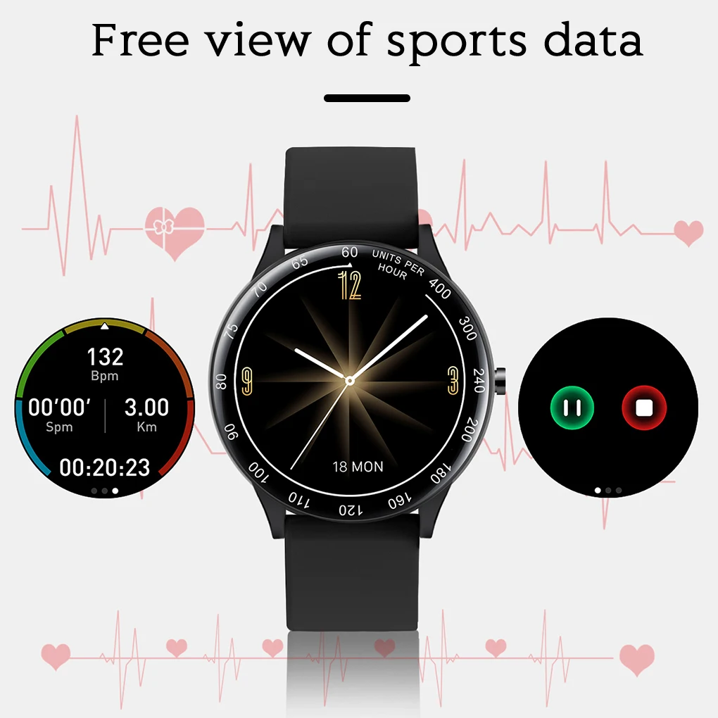men women smart watch fitness tracker heart rate monitor blood pressure smartwatch wearable devices smart band for ios android free global shipping