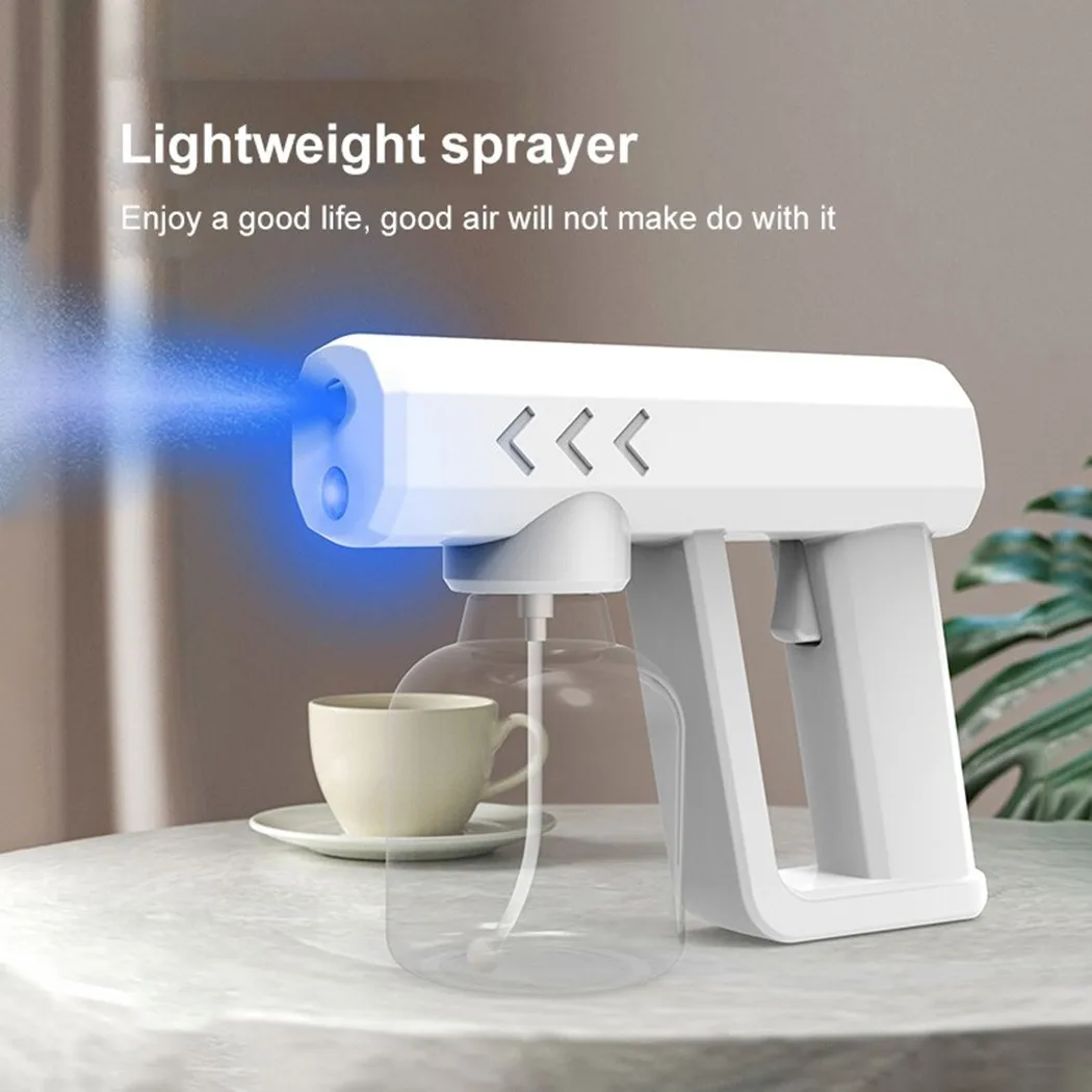 

300/500ML Blue Light Wireless Nano Sprayer Nano Steam Atomizer Fogger Disinfection Water Sprayer Spray Guns Garden Accessories