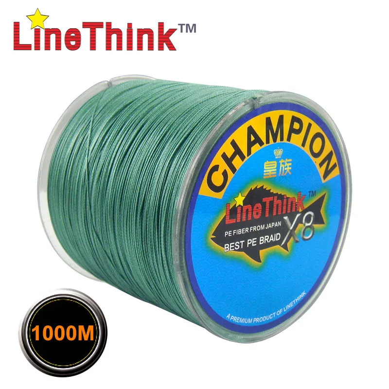 Фото 1000 м GHAMPION LineThink бренд 8strands супер прочная леска/8 ткань лучшего качества многофиламентная плетеная рыболовная леска из ПЭ Бесплатная доставк... №4