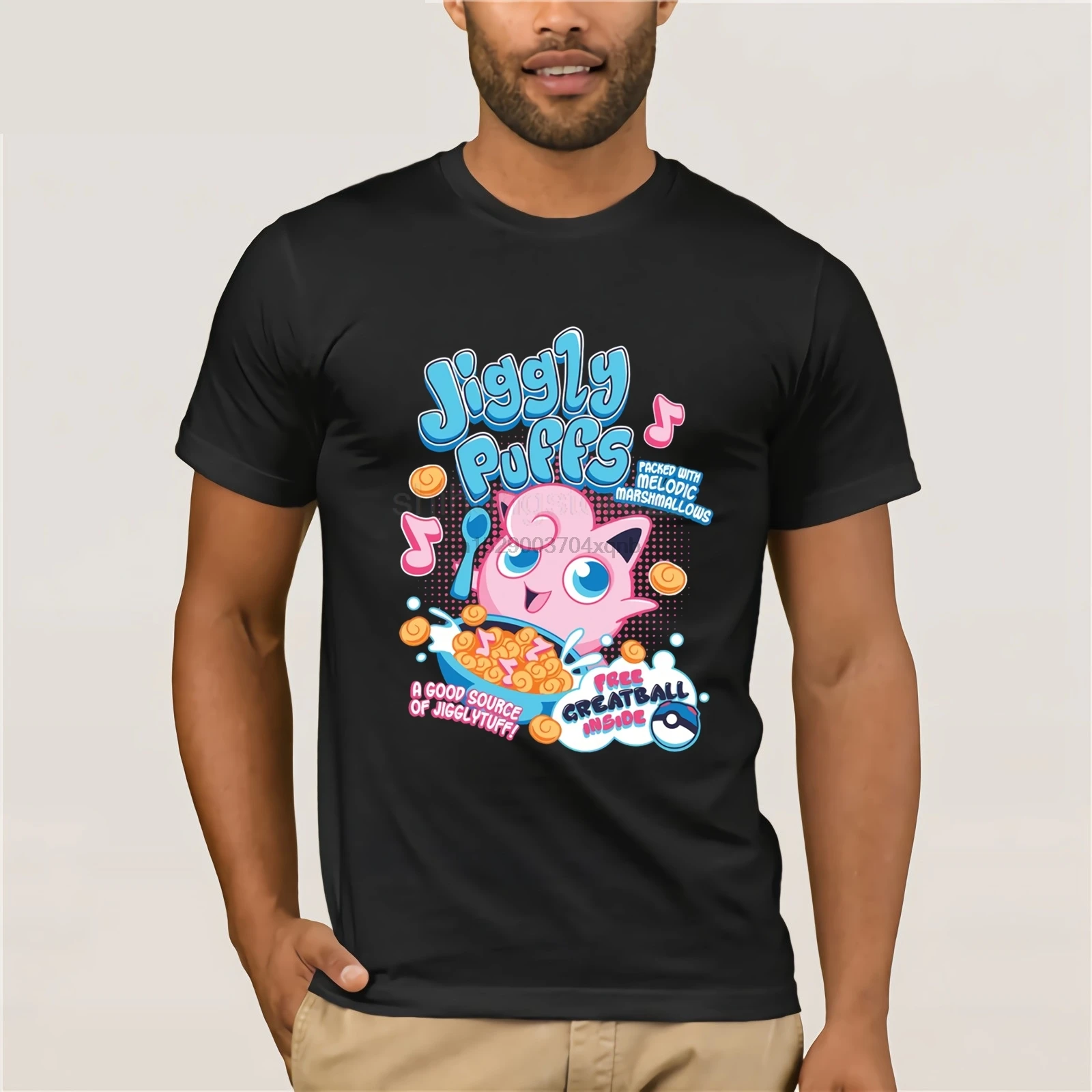 Футболка JigglyPuffs топы Мужская футболка аниме милая мультяшная Дизайнерская