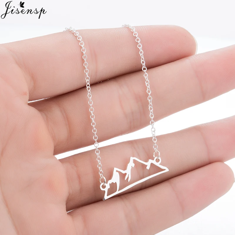 Ожерелье Jisensp в европейском стиле с подвеской виде Снежной Горы винтажное