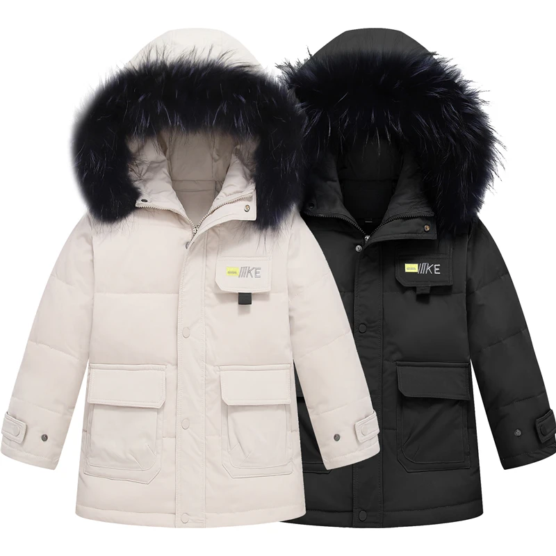OLEKID/-30 градусов русская зимняя куртка для мальчиков с капюшоном теплая детская одежда пуховик для мальчиков От 5 до 14 лет подростковая куртка на меху для детей