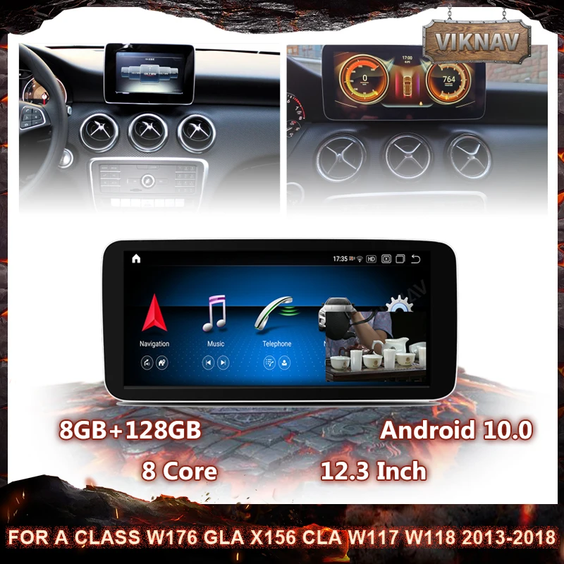 Автомобильная Мультимедийная система Qualcomm 8 ядер Android 10 0 для Mercedes benz A class W176 GLA X156