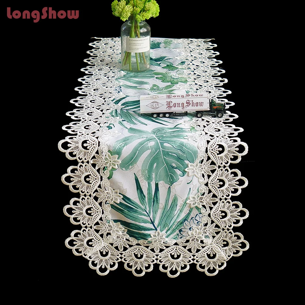 Классический пасторальный Цветочный стиль зеленый лист монстера Гладкий