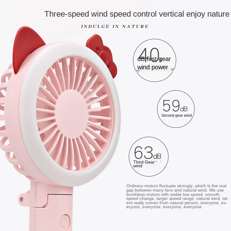 

CX Small Handheld Fan USB Charging Mini Cute Portable Foldable Mute
