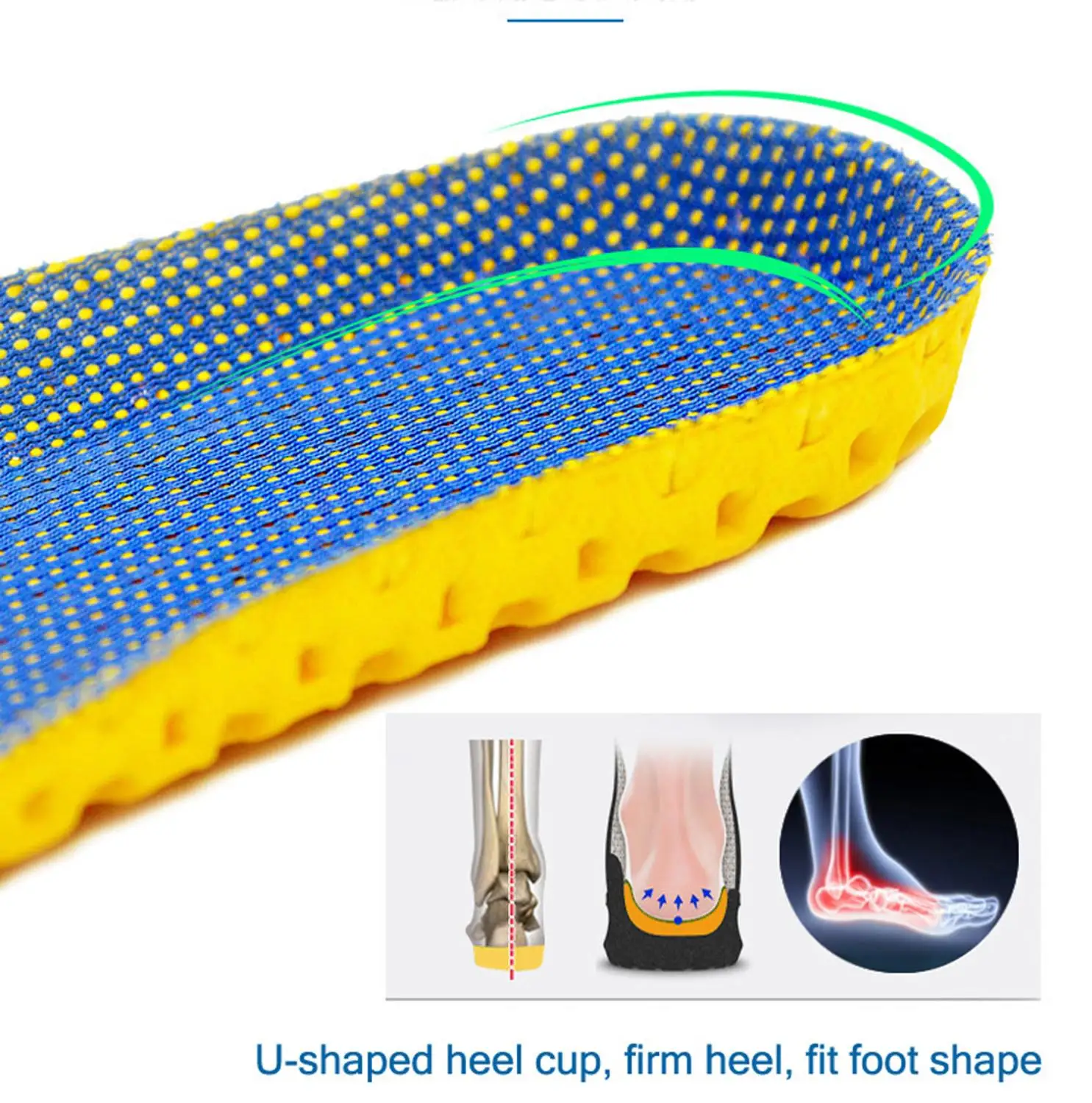 Стельки для обуви из пены с эффектом памяти дышащие безопасные поддержкой свода
