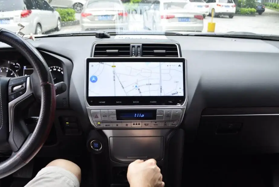 DSP Carplay 1920*720 2G 12.3-дюймовый Android 7.1 автомобильный аудио-видеоплеер для Toyota Prado Landcruiser FJ150 2018 года с навигацией GPSNavi и мультимедиа