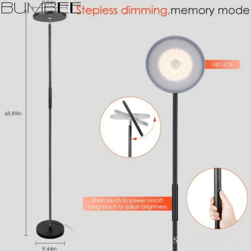 Современная светодиодная напольная лампа с дистанционным управлением