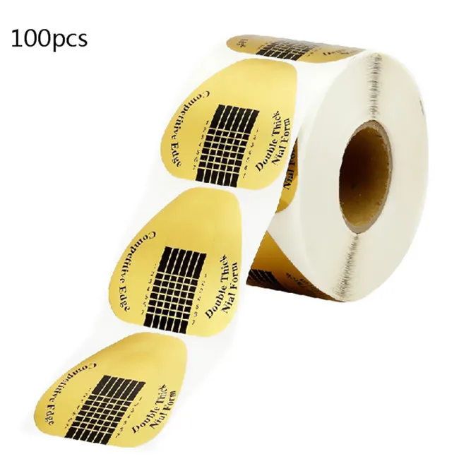 100pcs nail forms Ur Sugar 8 мл Лак для ногтей акриловый полистроитель УФ-гель белый металл с прозрачными кристаллами УФ-светодиодный Гель-лак Быстрое расширение лак для ногтей Гель-лак - Цвет: 100pcs nail forms