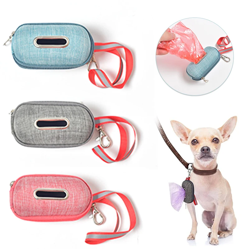 

Pet Dog Poop Bag Dispenser Portable Dog Pick-Up Bags Holder With Rope Pet Waste Bag Garbage Box Pet Cleaning Dog Accessories
