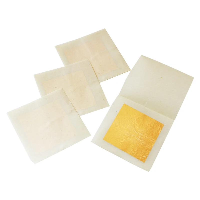 24K настоящая съедобная Золотая фольга листы позолота в торт украшение маска для